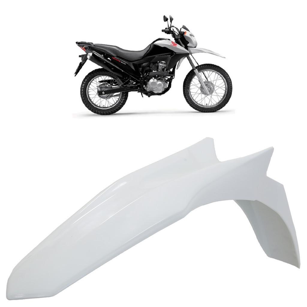 Paralama Dianteiro Nxr 160 Bros 2015 2016 2017 2018 2019 Branco Ross Lisa - Spare Parts and Accessories for Vehicles