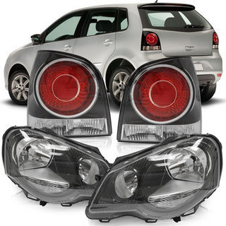 Kit Farol Dianteiro Polo 2007 2008 2009 2010 + Lanterna Black Hatch em Oferta na Shopee