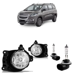Farol Milha Auxiliar Spin 2011 2012 2013 2014 2015 2016 2017 2018 2019 2020 + Par Lâmpada Halógena