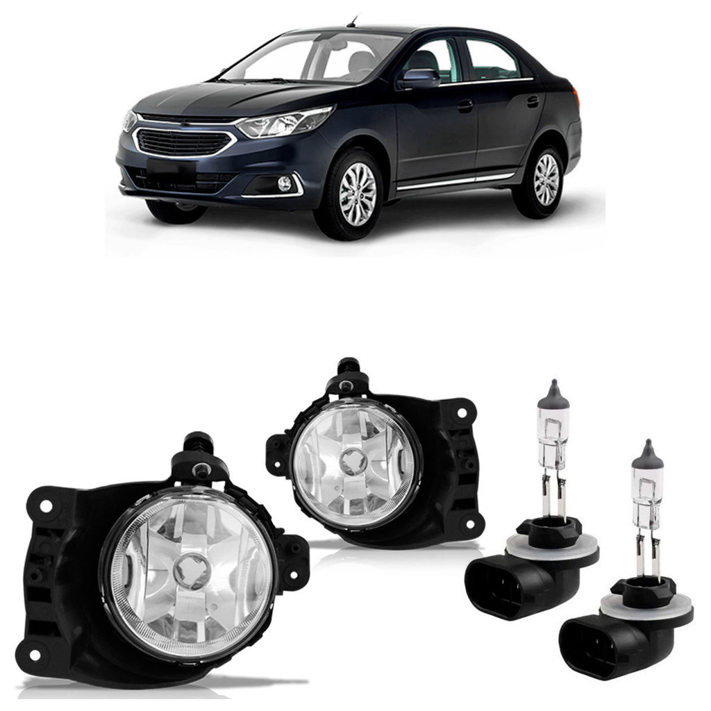 Farol Milha Auxiliar Cobalt 2011 2012 2013 2014 2015 2016 2017 2018 2019 2020  Par Lâmpada Halógena