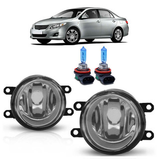 Kit Par Farol De Milha Auxiliar + Par Lâmpada H11 Corolla 2009 2010 2011 em Oferta na Shopee