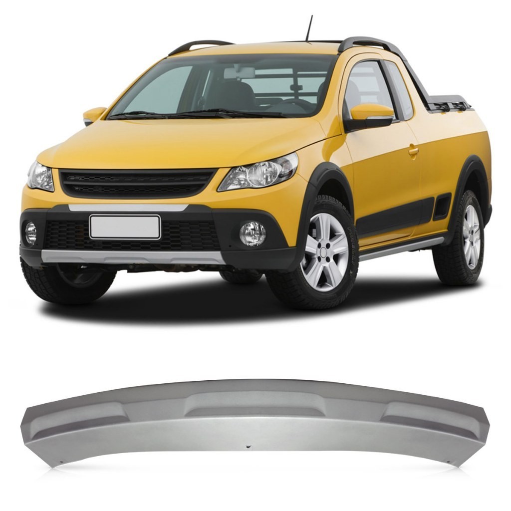 Spoiler Parachoque Dianteira Saveiro Cross G5 2009 2010 2011 2012 2013 Gol Rallye Prata Liso em Oferta na Shopee