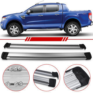 Par Estribo Lateral Plataforma Ranger 2013 2014 2015 2016 Alumínio - Spare Parts and Accessories for Vehicles