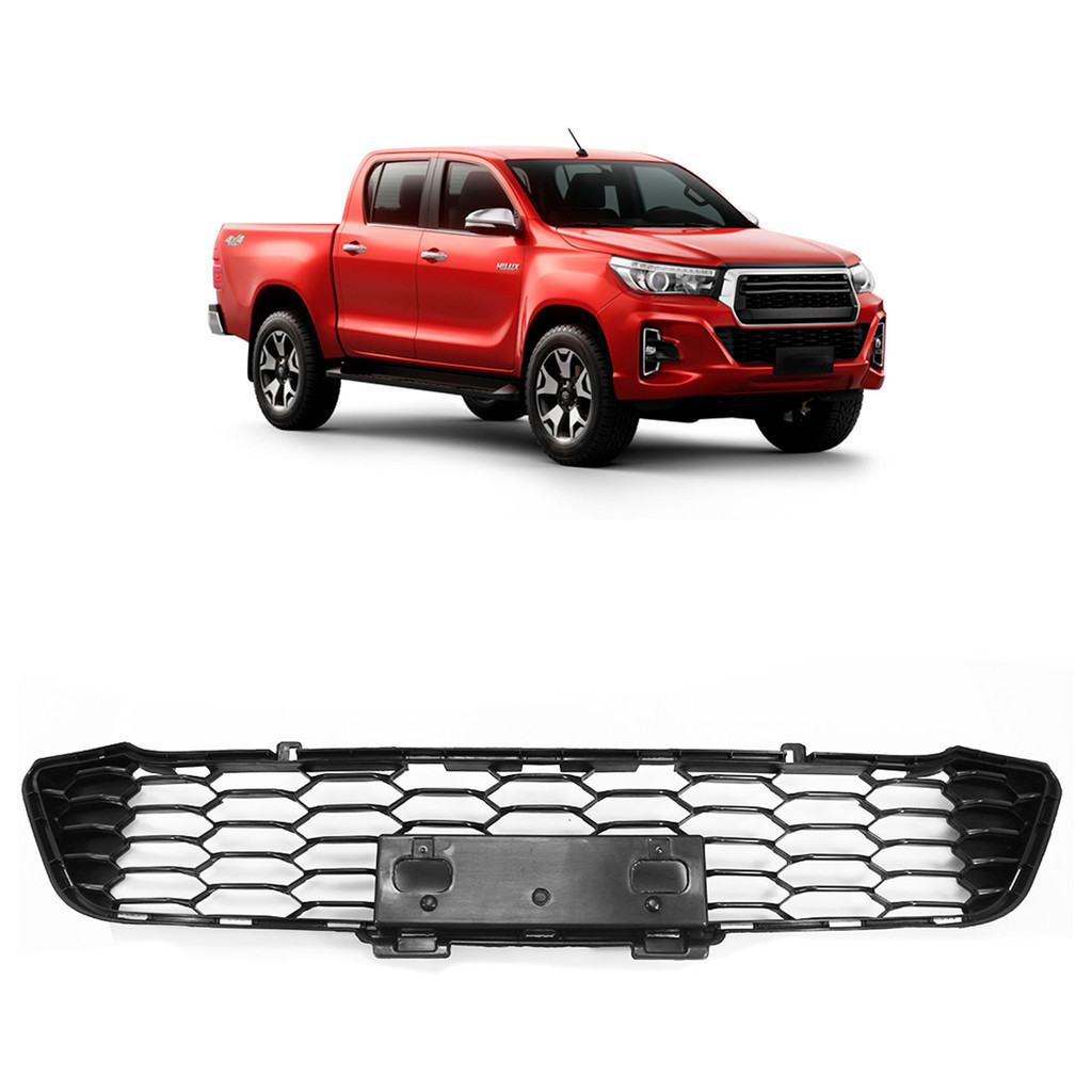 Grade Central Parachoque Dianteiro Hilux Pickup 2019 2020 Preto Colmeia