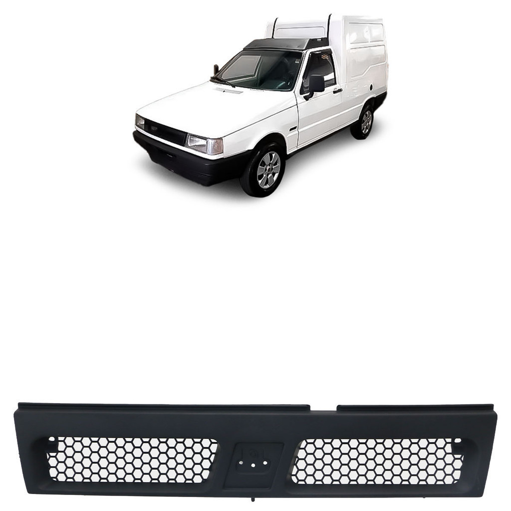 Grade Parachoque Dianteiro Fiorino 1998 1999 Preto Fosco Liso Sem Emblema - Spare Parts and Accessories for Vehicles