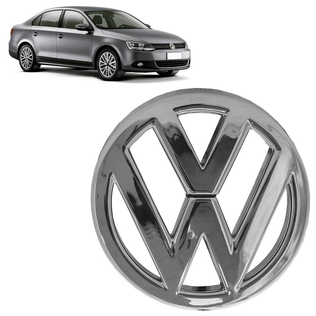 Emblema Grade Jetta 2011 2012 2013 2014 2015 Encaixe Novo Cromado em Oferta na Shopee