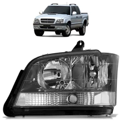 Farol Dianteiro S10 Pitbull 2001 2002 2003 2004 2005 2006 2007 2008 2009 2010 2011 Máscara Negra
