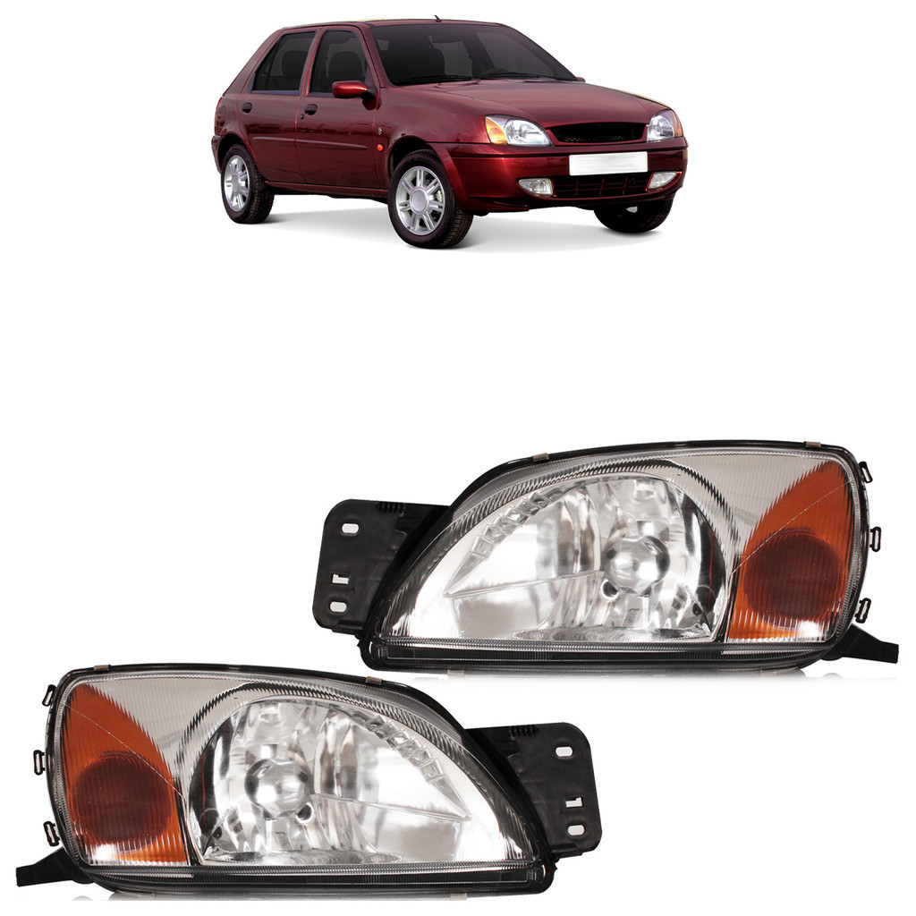 Par Farol Dianteiro Fiesta 2000 2001 2002 Courier 2000 2001 2002 2003 2004 2005 2006 2007 2008 2009 2010