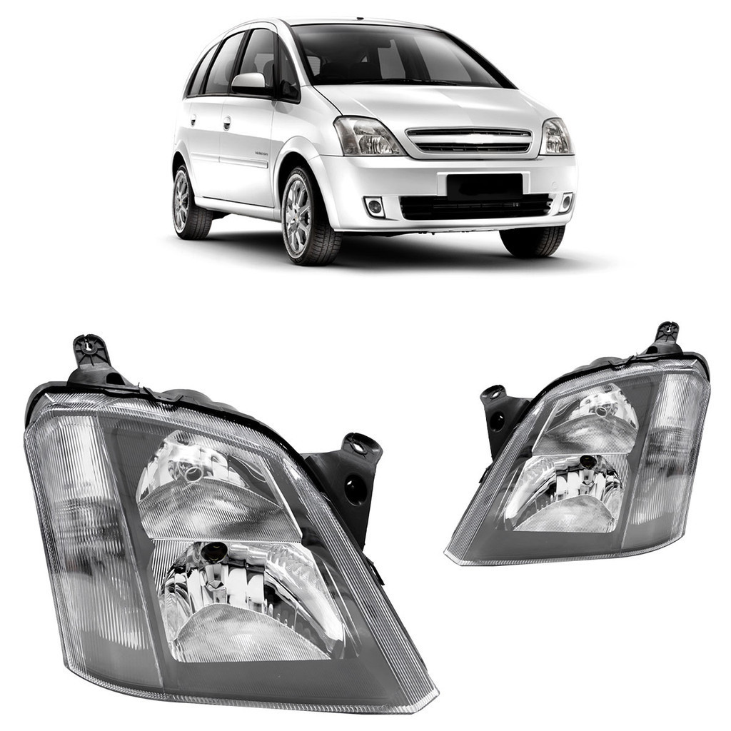Par Farol Dianteiro Meriva 2001 2002 2003 2004 2005 2006 2007 2008 2009 2010 2011 2012 Máscara Negra em Oferta na Shopee