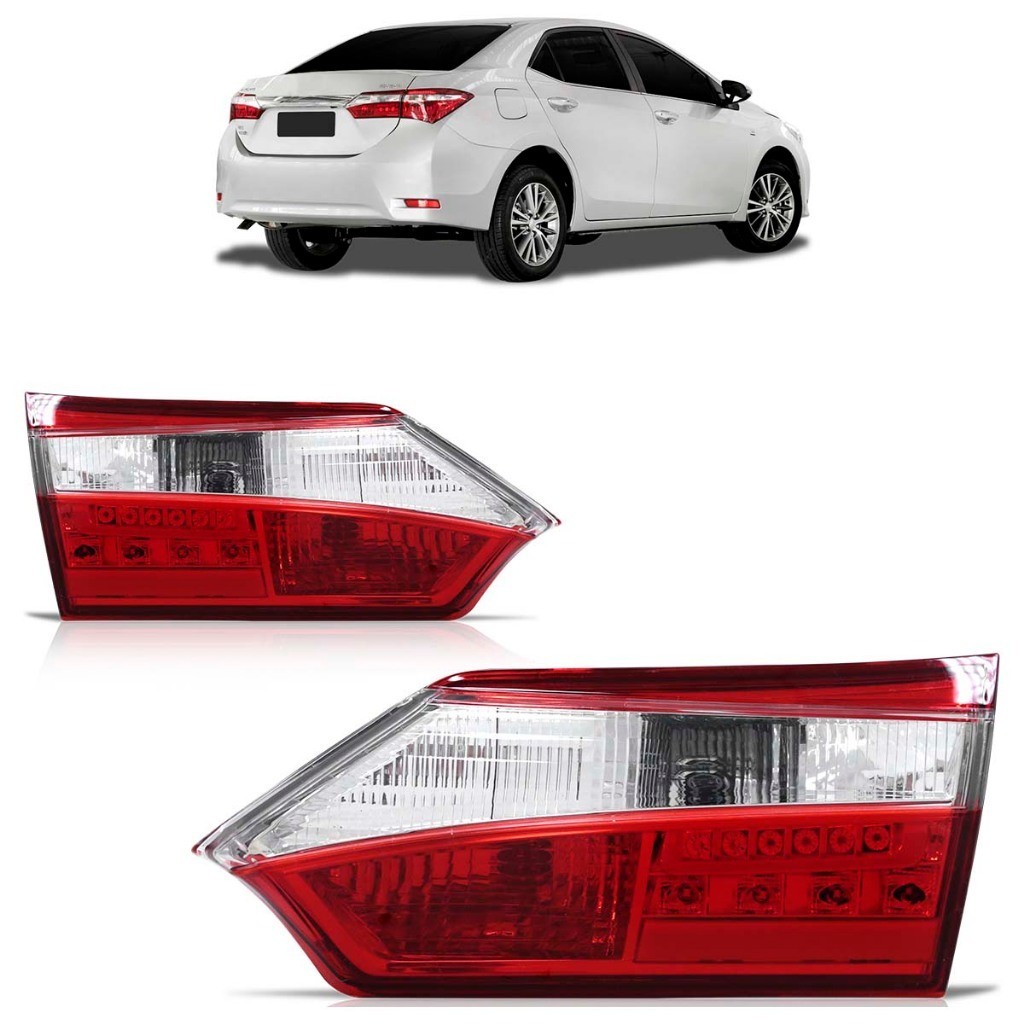 Lanterna Traseira Corolla 2015 2016 2017 2018 Bicolor Porta Malas Lente Lisa Acrilico em Oferta na Shopee