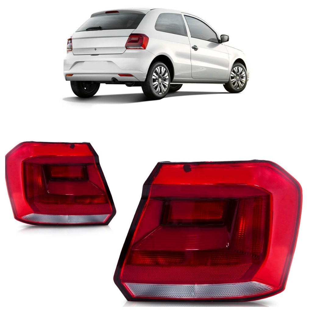 Lanterna Traseira Gol G7 2016 2017 2018 Bicolor Lente Acrilico em Oferta na Shopee
