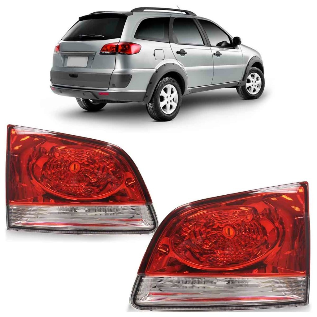 Lanterna Traseira Palio Weekend Adventure 2009 2010 2011 2012 Bicolor Lente Acrilico