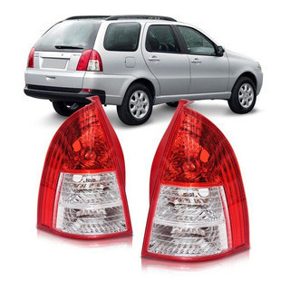 Lanterna Traseira Palio Weekend G3 2004 2005 2006 A 2008 Bicolor Canto Carcaça Vermelha Lente Lisa em Oferta na Shopee