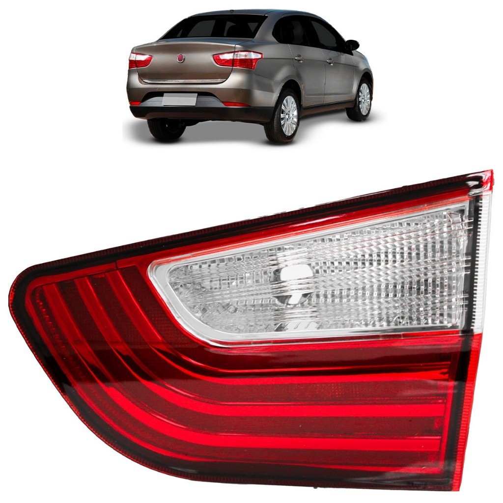 Lanterna Traseira Grand Siena 2012 2013 2014 2015 2016 2017 2018 2019 A 2021 Bicolor Porta Malas Lente Estriada Acrilico em Oferta na Shopee