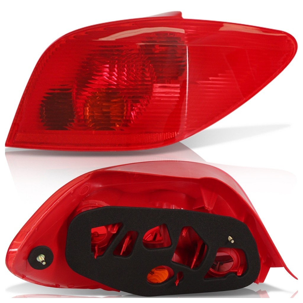 Lanterna Traseira 307 2003 2004 2005 2006 Rubi Lente Estriada Acrilico