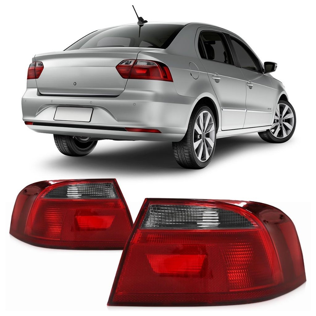 Lanterna Traseira Voyage 2013 2014 2015 2016 2017 2018 2019 Bicolor Lente Lisa Acrilico em Oferta na Shopee