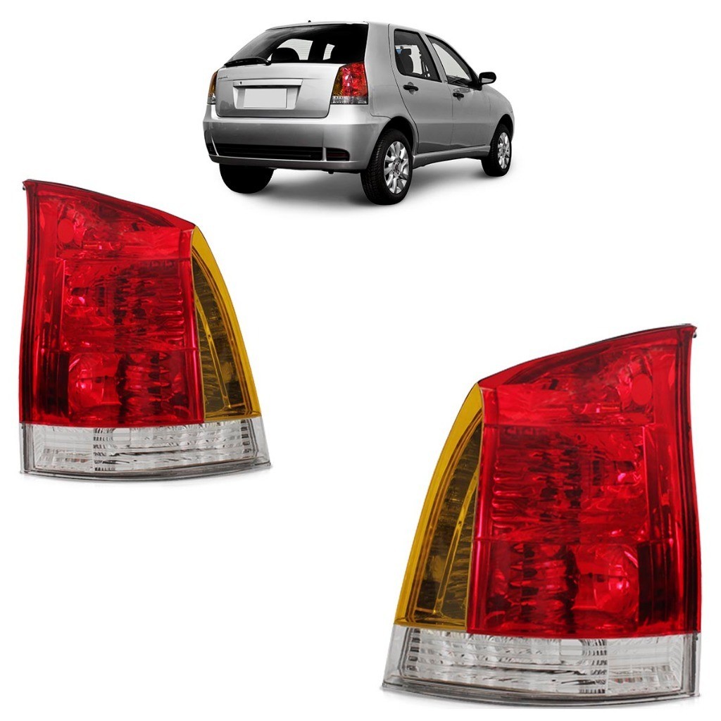 Lanterna Traseira Palio 2004 2005 2006 2007 2008 2009 2010 2011 2012 2013 2014 2015 2016 Tricolor Lente Acrilico - Spare Parts and Accessories for Vehicles