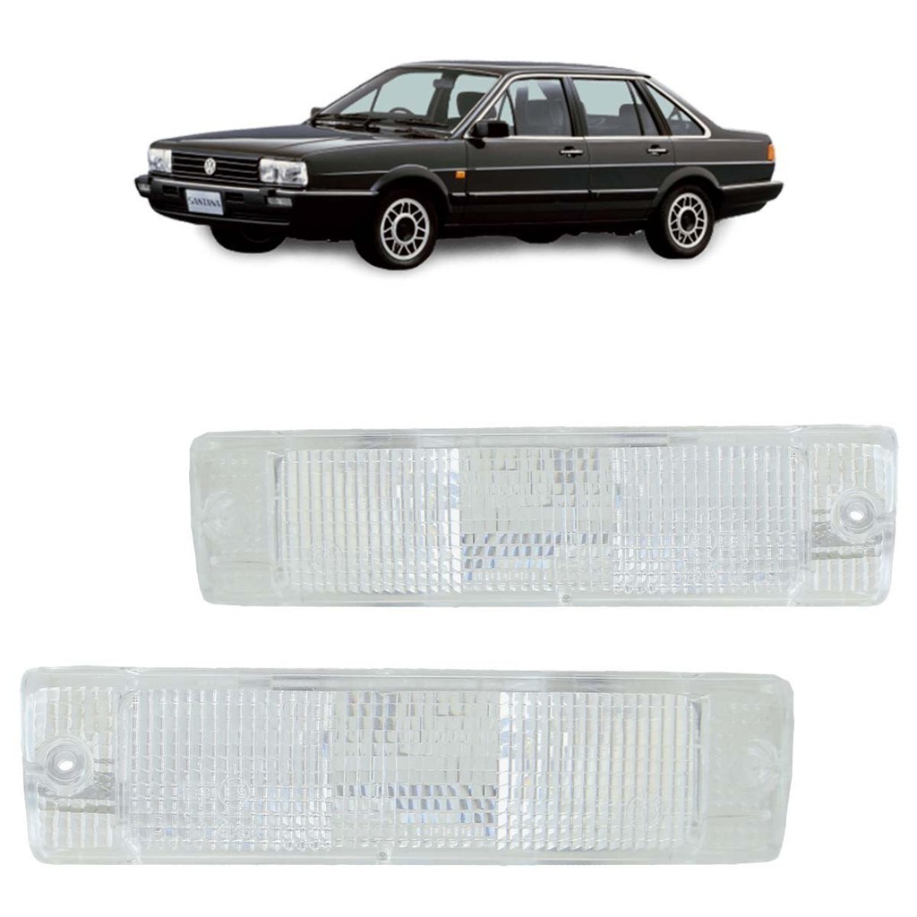 Lente Pisca Seta Lanterna Dianteira Santana 1987 1988 1989 1990 Cristal Lente Estriada Acrilico - Spare Parts and Accessories for Vehicles