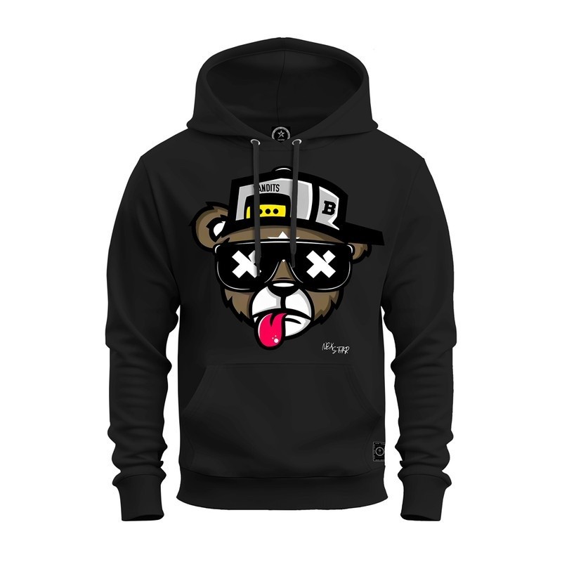 Moletom Premium Confortável Estampado Ful Hd Em Alta Definição Urso Boné Bolado