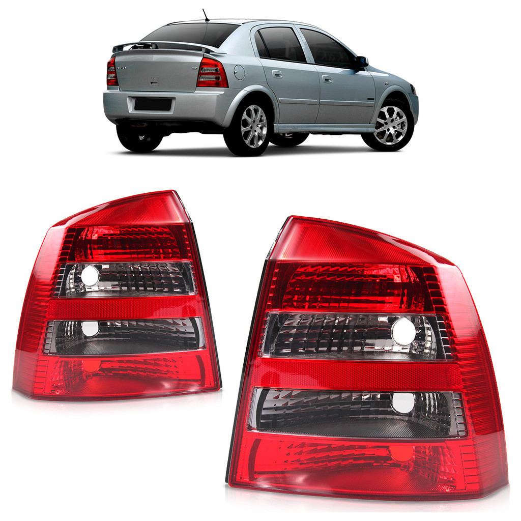 Par Lanterna Traseira Astra Hatch 2003 2004 2005 2006 2007 2008 2009 2010 2011 2012 Bicolor Fumê