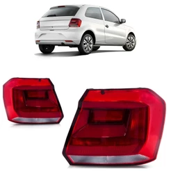 Par Lanterna Traseira Gol G7 2016 2017 2018 Bicolor Lente Acrilico