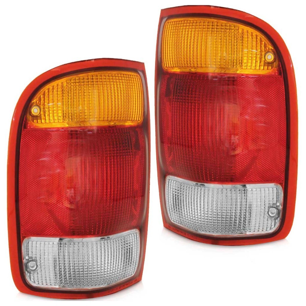 Detalhes do Par Lanterna Traseira Ranger 1998 1999 2000 2001 2002 2003 Tricolor Lente Acrilico