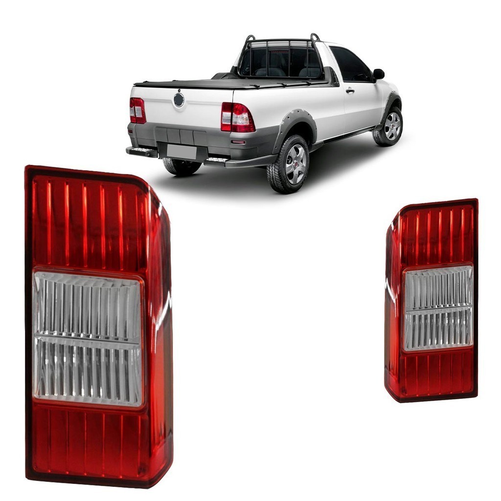 Par Aplique Lanterna Traseira Strada Adventure Locker G4 2009 2010 2011 2012 2013 Bicolor Tampa Traseira - Spare Parts and Accessories for Vehicles