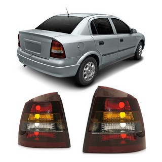 Par Lanterna Traseira Astra Sedan 1998 1999 2000 2001 2002 Tricolor Lente Lisa