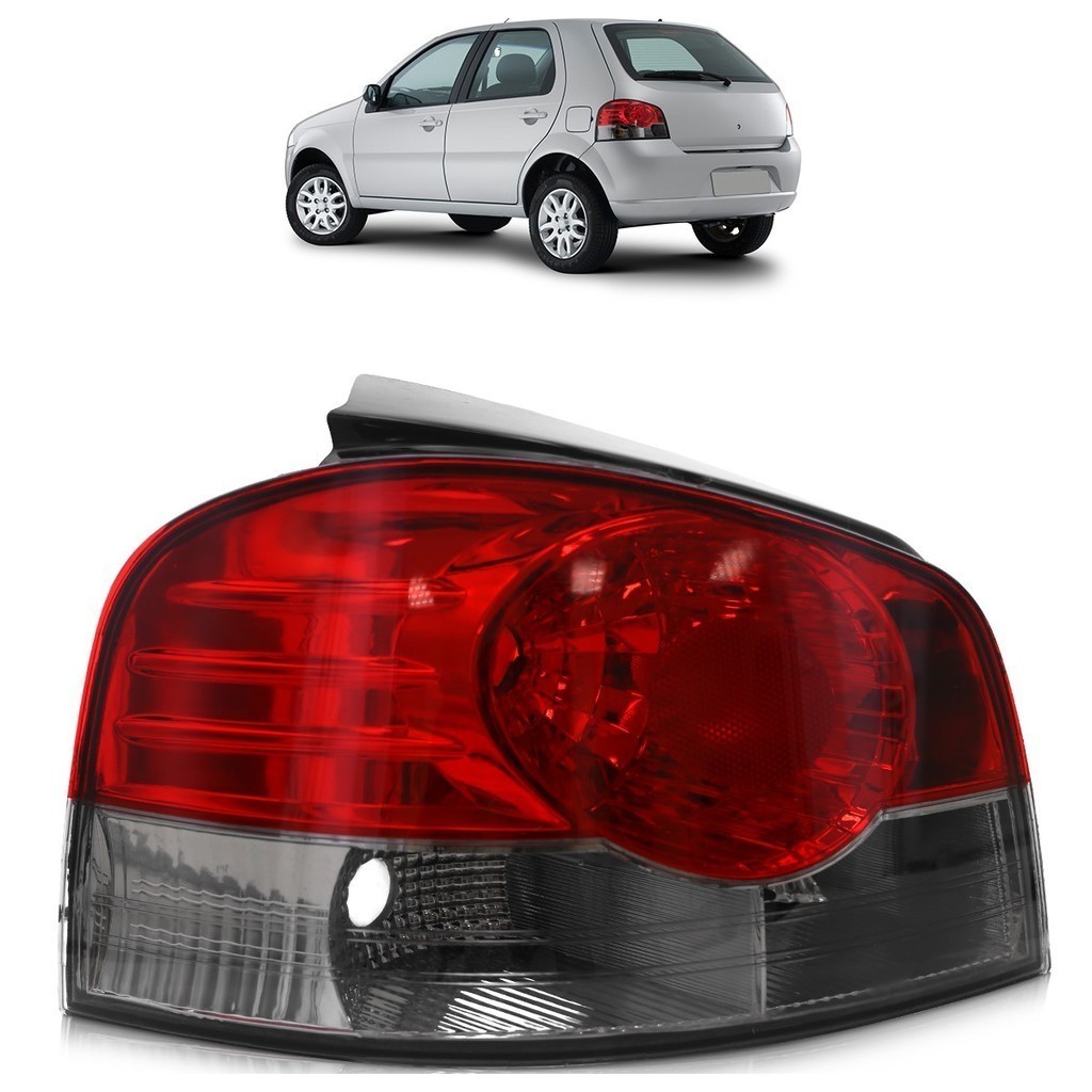 Par Lanterna Traseira Palio G4 2008 2009 2010 2011 Bicolor Fumê em Oferta na Shopee