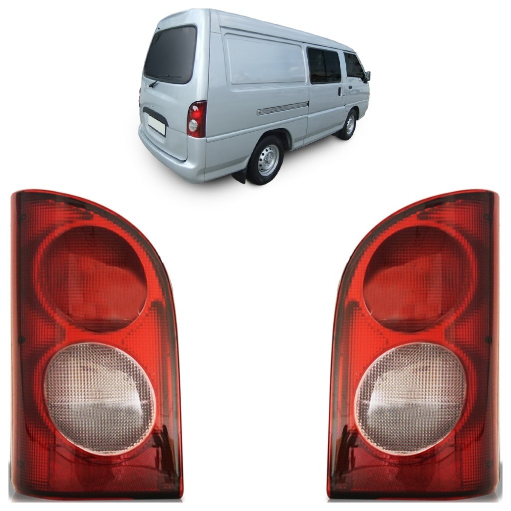 Par Lanterna Traseira  H100 1997 1998 1999 2000 2001 2002 A 2005 Bicolor Lente Estriada Acrilico em Oferta na Shopee