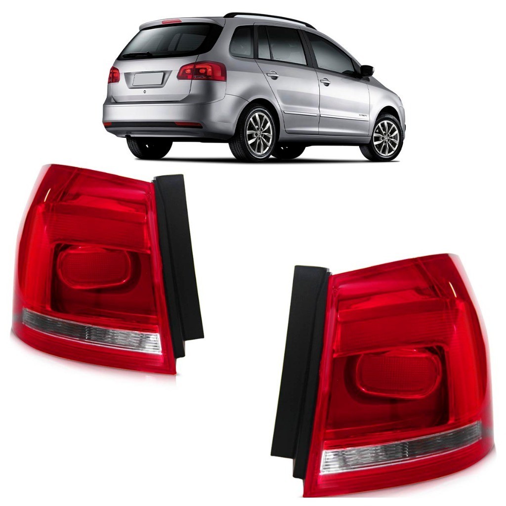 Par Lanterna Traseira Spacefox 2011 2012 2013 2014 Bicolor Canto Lente Acrilico em Oferta na Shopee