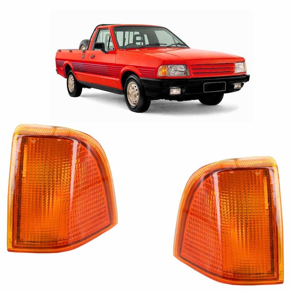 Par Lanterna Dianteira Pisca Seta Pampa 1985 1986 1987 1988 A 1997 Âmbar Lente Estriada Acrílico em Oferta na Shopee