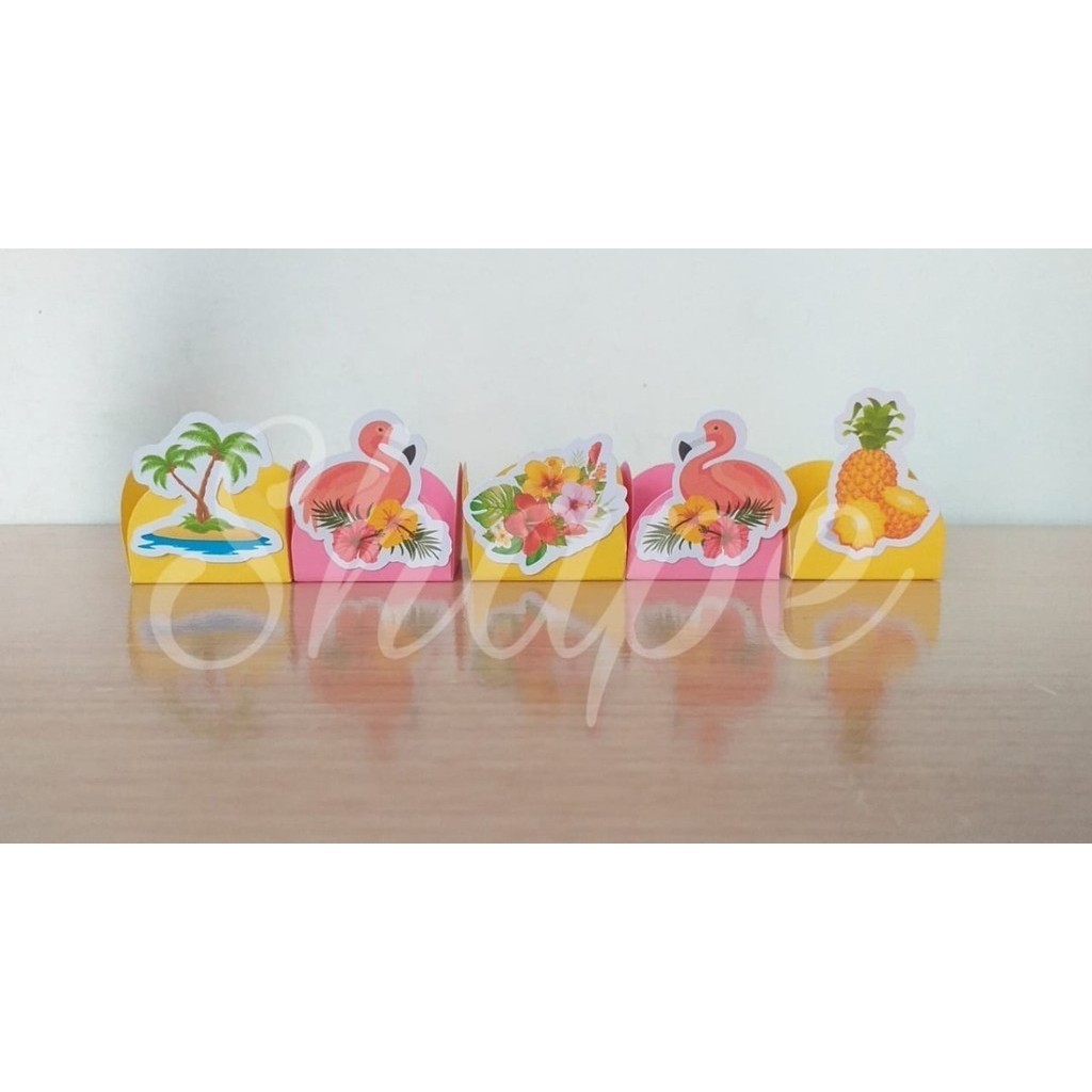 50 Forminha De Doce Flamingo Tropical + 50 Topper De Doce