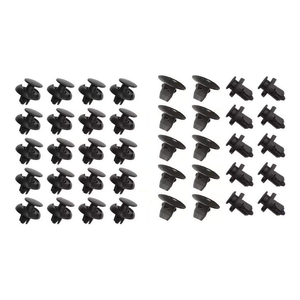 Kit 40 Presilha Grampo Parabarro Parachoque Honda Civic Crv Fit