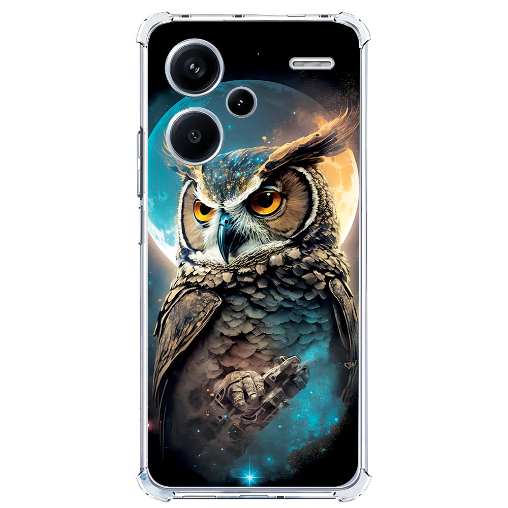 Capinha (3376) CORUJA MOON para XIAOMI REDMI NOTE 11S,NOTE 11 4G,NOTE 10T 5G,NOTE 10S,NOTE 10 PRO MAX,NOTE 10 PRO,NOTE 10 4G,NOTE 9T 5G,NOTE 9T 4G,NOTE 9S,NOTE 9 PRO,NOTE 9 4G,NOTE 8T,NOTE 8 PRO,NOTE 7 PRO,NOTE 7,NOTE 6 PRO,NOTE 6,13C,12C
