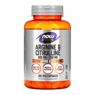 Arginina 500mg e Citrulina 250mg Now Foods 120Veg Caps em Oferta na Shopee