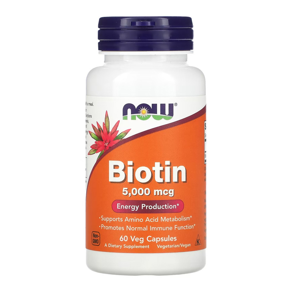 Biotina 5000mcg Now Foods 60 Veg Caps em Oferta na Shopee