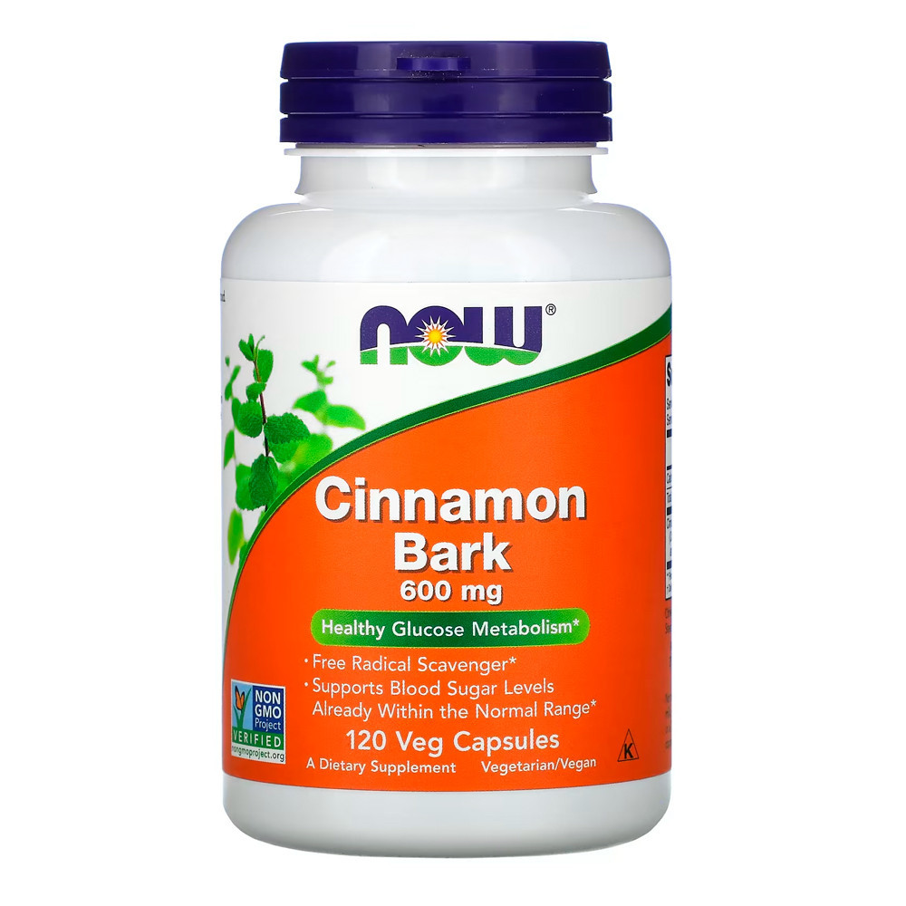 Casca de Canela 600mg Now Foods 120 Cáps Importado - Health