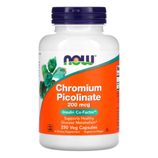 Chromium Picolinate 200 mcg Now Foods 250 Cáps Importado em Oferta na Shopee