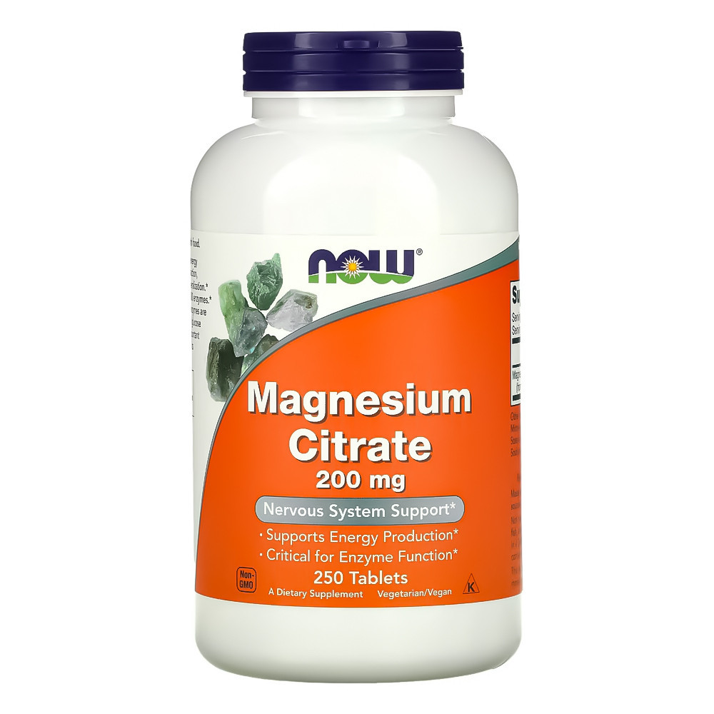 Citrato de Magnésio 200mg Now Foods 250 Tab Importado em Oferta na Shopee