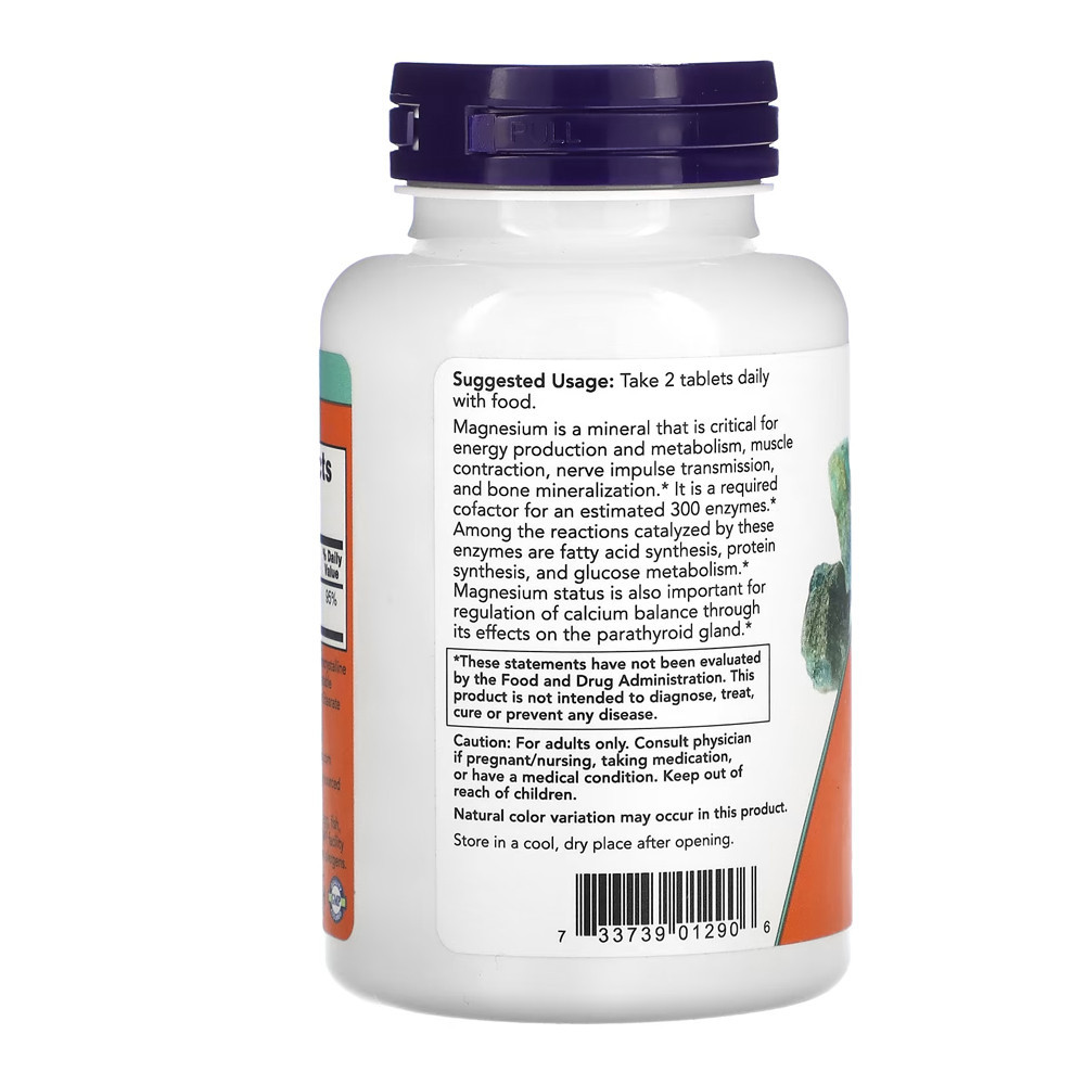 Detalhes do Citrato de Magnésio 200mg Now Foods 100 Tablets