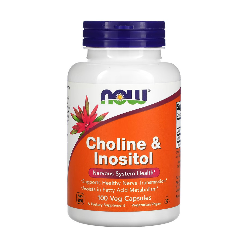 Colina e Inositol 250/250mg Now Foods 100Veg Caps em Oferta na Shopee