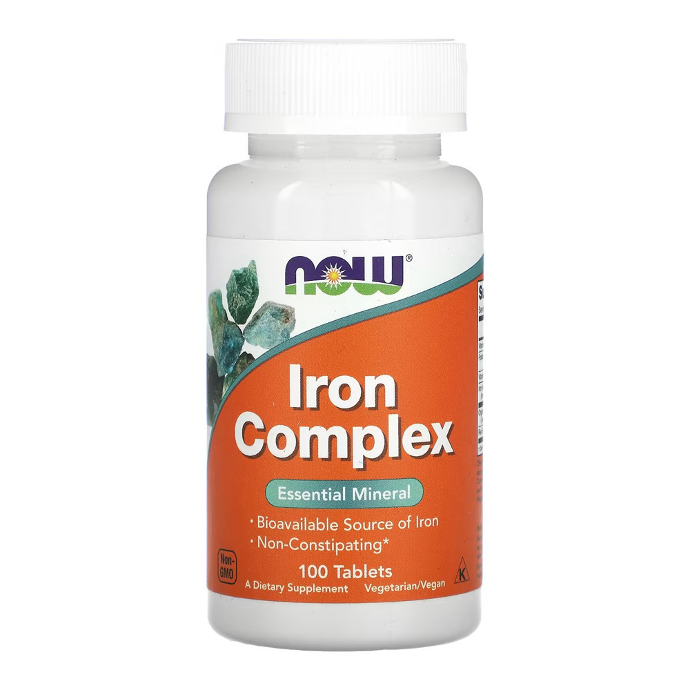 Complexo de Ferro Now Foods Iron Complex 100 Tablets em Oferta na Shopee