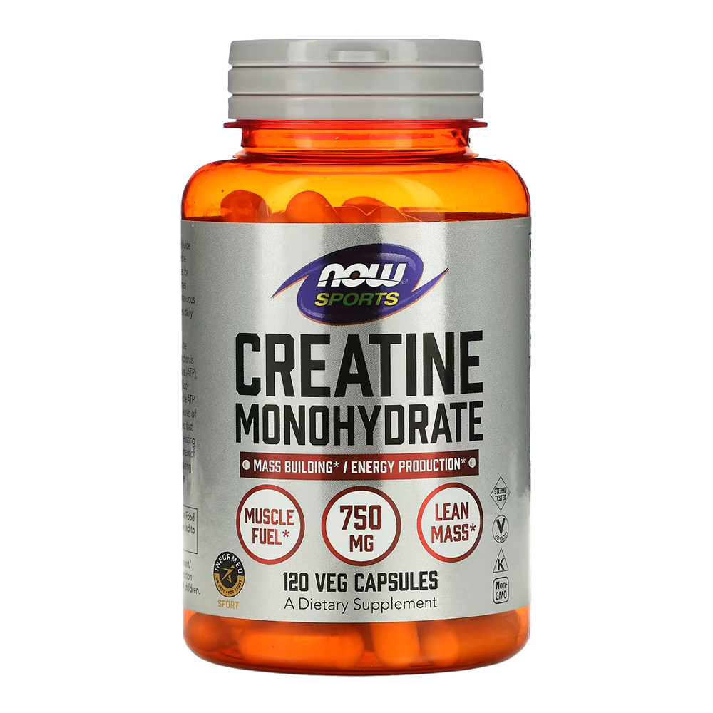 Creatina Monohidratada 750mg Now Foods 120Cáps Importado - Health