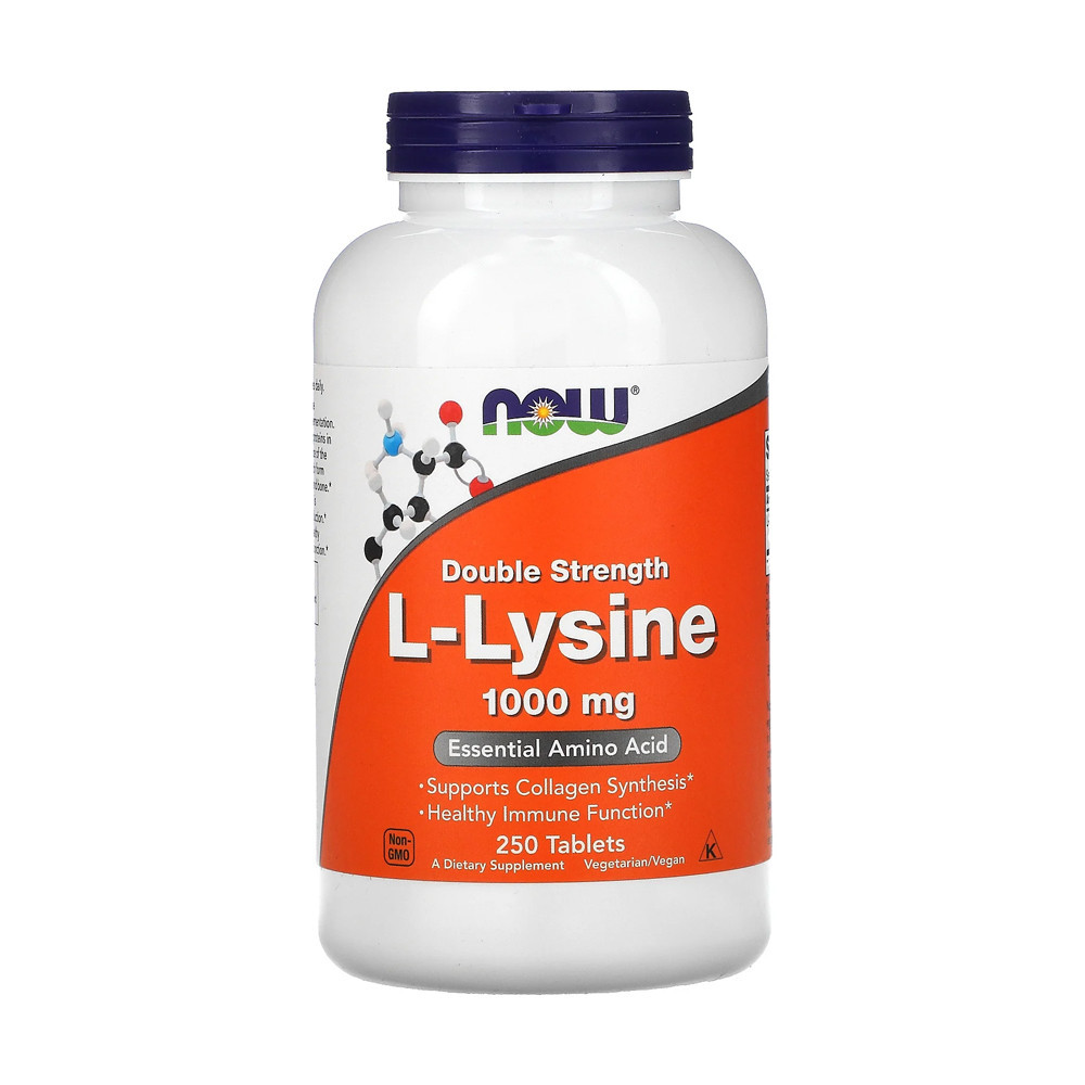 L-Lysine Now Foods 1000mg L-lisina 250 Tabs em Oferta na Shopee