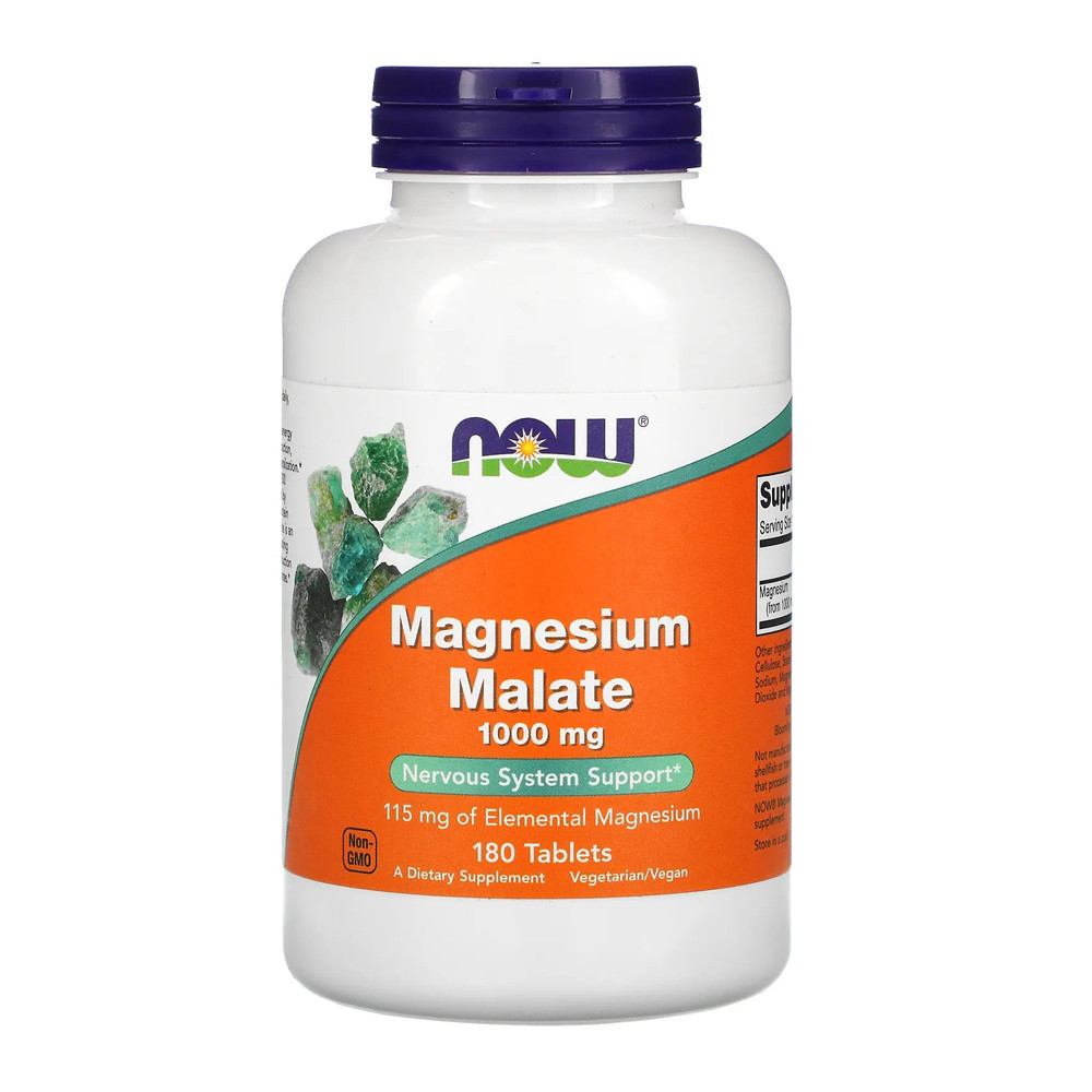 Magnésio Dimalato Malate 1000mg Now Foods 180Tablets em Oferta na Shopee