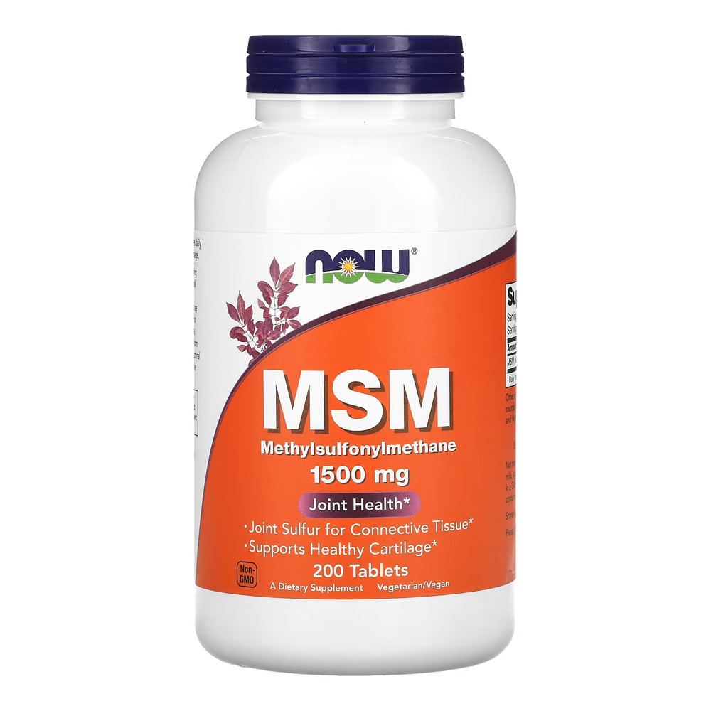 MSM 1500mg Now Foods 200 Tablets Importado em Oferta na Shopee