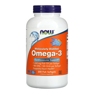 Ômega-3 1.000mg Now Foods 180/120 200Caps Softgels em Oferta na Shopee