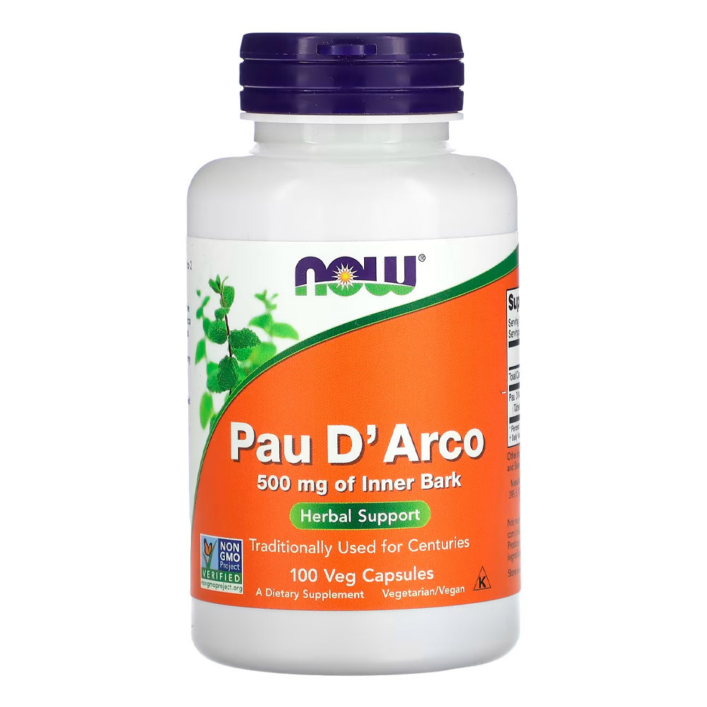 Pau D'Arco 500mg Now Foods 100 Cáps Importado