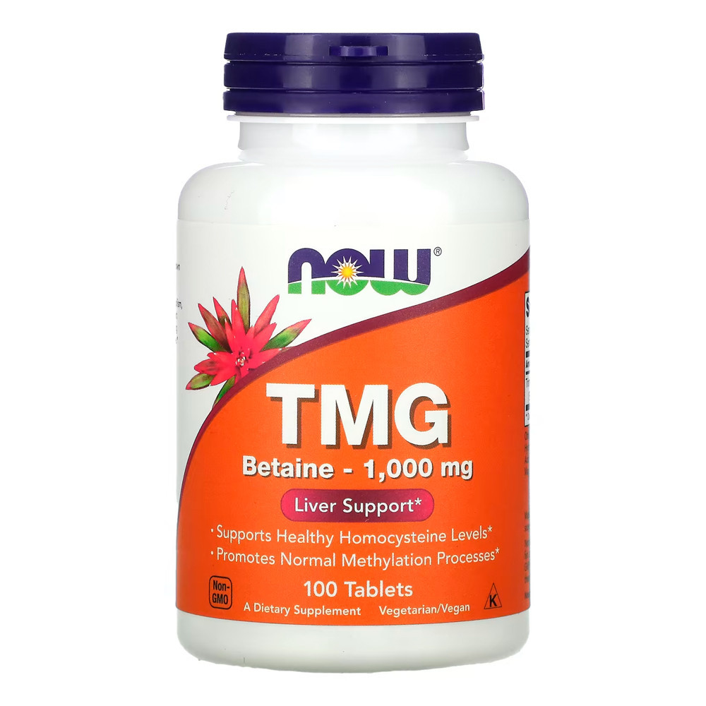 Tmg Betaína 1000mg Now Foods 100 Tabs Importado - Health